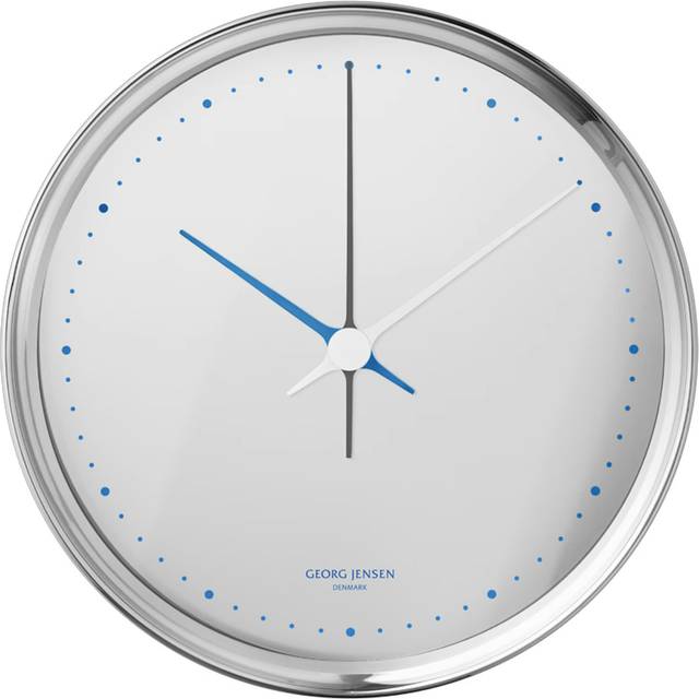 Koppel Wall Clock 22 cm, Stainless Steel / Blue