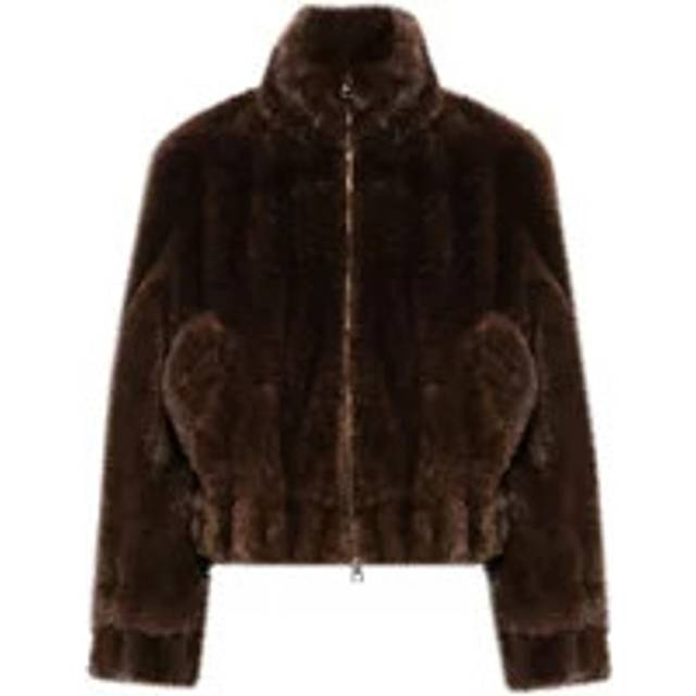 Liu Jo, Jacka, Dam, S, Brun Ecofur Bomberjacka