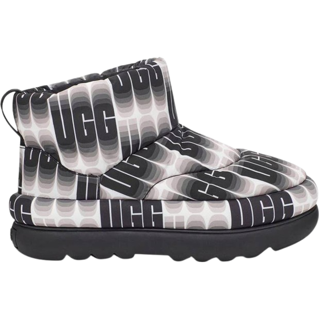 (WMNS) UGG Classic Maxi Wavelength Mini Boot 'Black and White' - black - 5