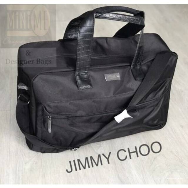🆕💙💜💙jimmy choo designer mens black duffle weekend gym bag sealed 💙💜
