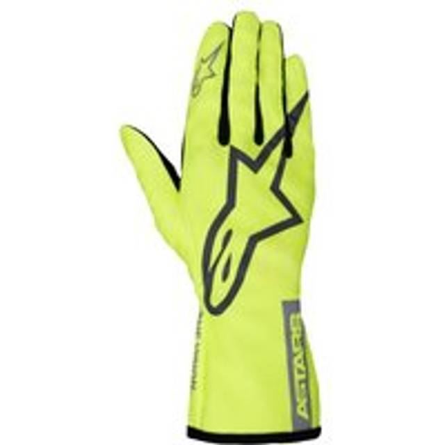 Alpinestars Tech 1-K Race V2 Kart Gloves - Colour: Pure - Fluro Yellow / Mid Grey / Dark Silver, Size: M