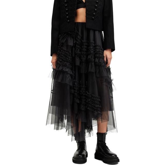 AllSaints Jen Tulle Skirt, Black