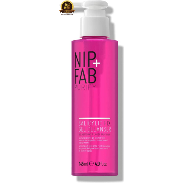 Nip+fab salicylic fix gel face cleanser with niacinamide, hydrating bha 145ml