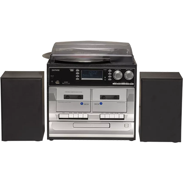Denver MRD-166 DAB-radio CD / MP3-spelare Dubbelkassett Digital spelare Skivspelare Radio Digital inspelare 4Watt