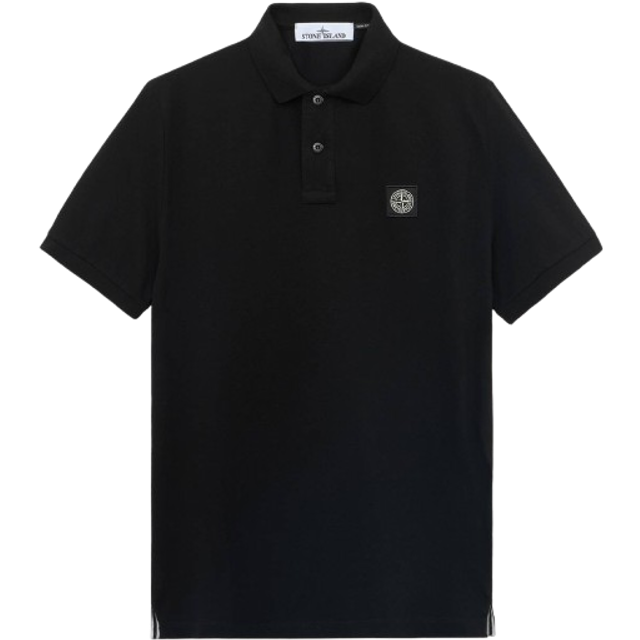 Stone Island - Compass logo-embroidered cotton polo shirt - men - Elastane/Cotton - S - Black