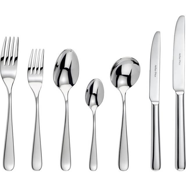 Signature 'Pisa' Stainless Steel 42 Piece 6 Person Gift Boxed Cutlery Set - Grey - 6 Person