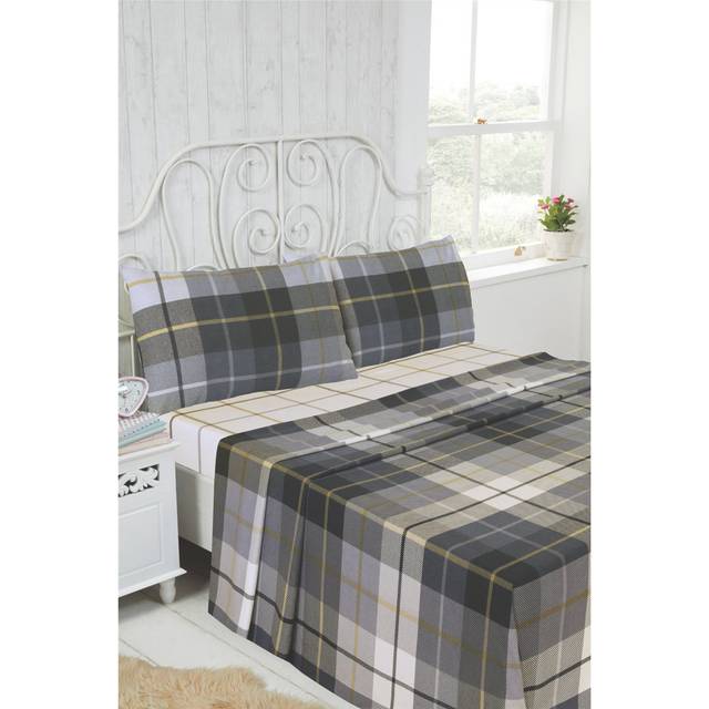 Narendra Flannel Flatweave Sheet Set - Blue (Single (3&#39;))