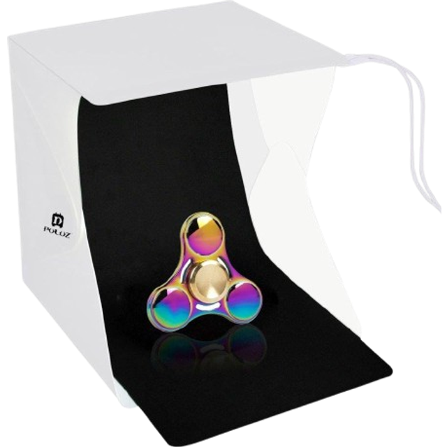 Fotostudio mini med LED-paneler - 2 bakgrunder
