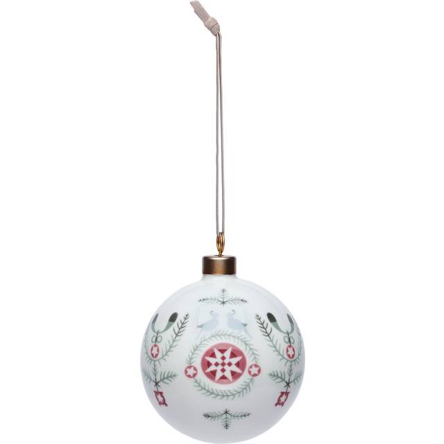 Rörstrand Swedish Grace Winter bauble Ø8 cm White