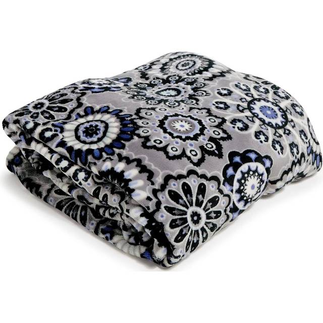 Vera Bradley Women's Fleece Plush Throw Blanket  Tranquil Medallion  80 X 50