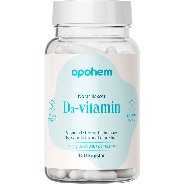 Apohem D-vitamin 50 µg 100 kapslar