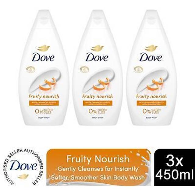 Fruity Nourish Body Wash Body Cleanser shower gel with plant-based moisturisers for softer, smoother skin after one shower 6x 450 ml