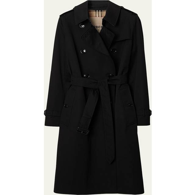 Burberry Long Kensington Heritage Trench Coat - Black - 12