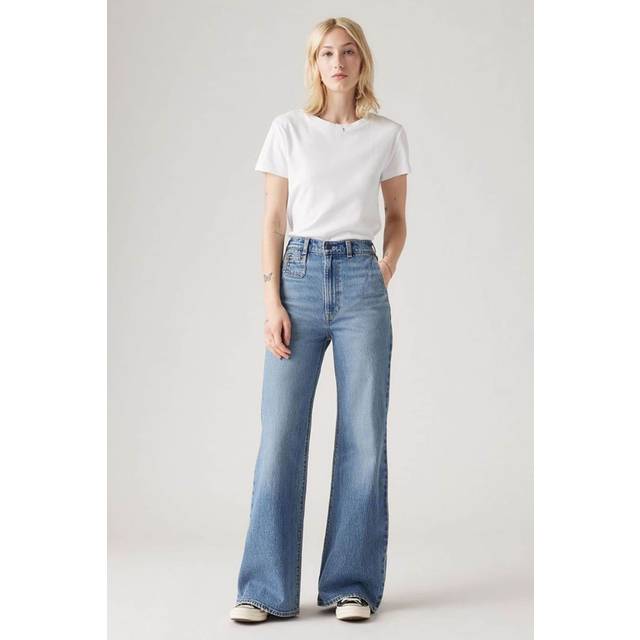 Levi's Ribcage Bell Jeans - Next Saturday Blue, Blue, Size 26, Inside Leg 32, Women -  inside leg 32,26