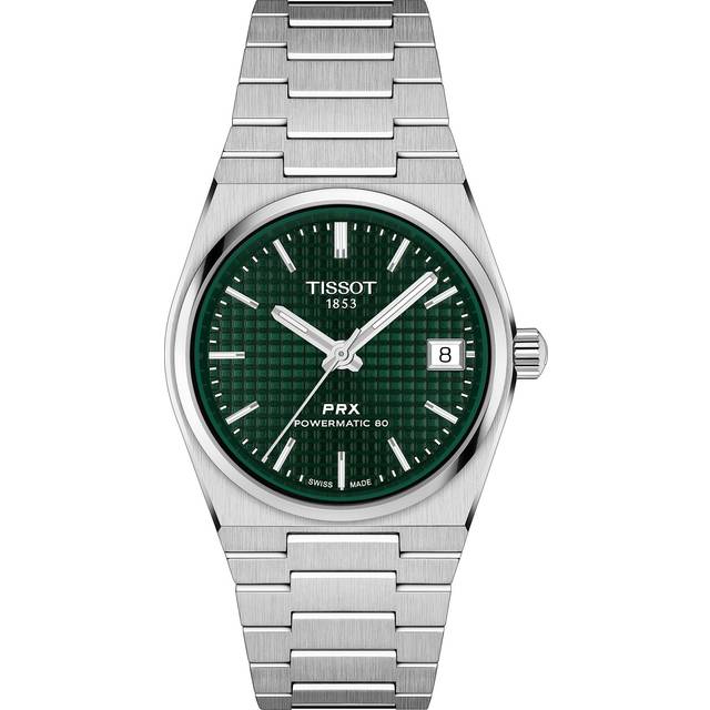 TISSOT PRX Powermatic 80 35MM SS Green Dial Women's Watch T137.207.11.091.00 /T1372071109100 - 35 mm