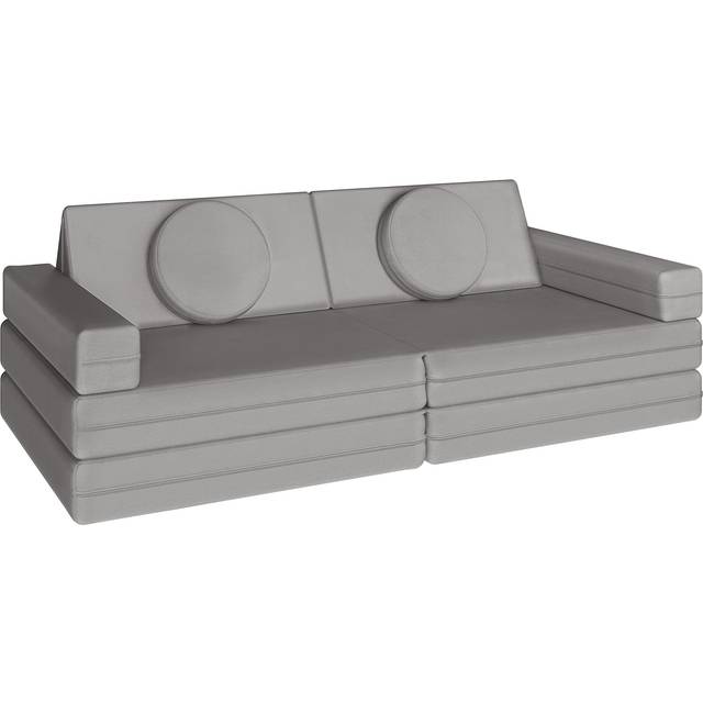 Kids Sofa Lilly - 8-piece, flexible arrangement play sofa, thick padding, removable covers - Children's sofa, children's seating group, relaxation