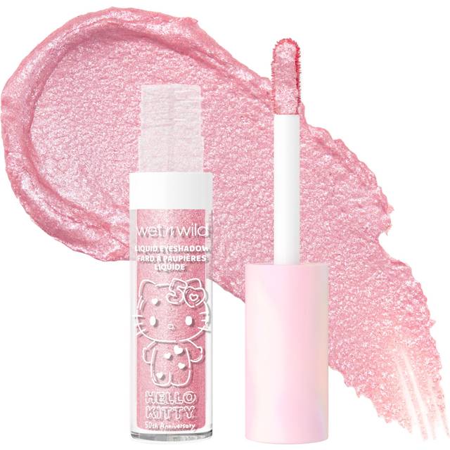 wet n wild Hello Kitty Liquid Eyeshadow, Smooth, Blendable, Shimmery Matte Bubblegum Pink Shade, Cruelty-Free & Vegan - Cheers!