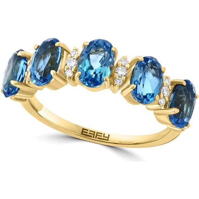 Effy Fine Jewelry 14K 3.04 ct. tw. Diamond & London Blue Topaz Ring