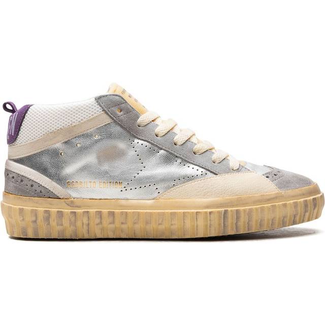 Golden Goose - Mid Star "Silver/Silver Sconce/Purple" sneakers - men - Rubber/Bovine Leather (top grain)/Suede/Ovine Leather (top grain)/Polyuretha...