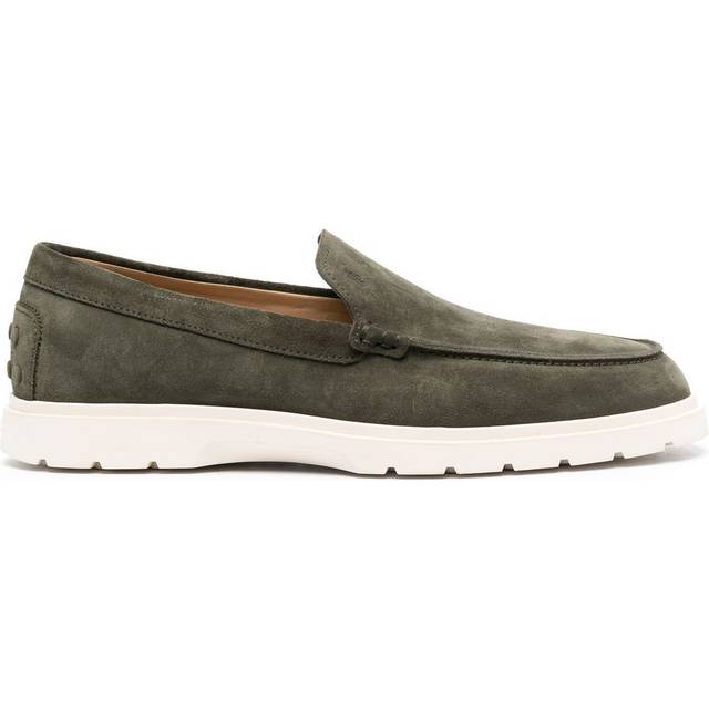 Tod's - suede slip-on loafers - men - Calf Leather/Calf Suede/Rubber - 9.5 - Green