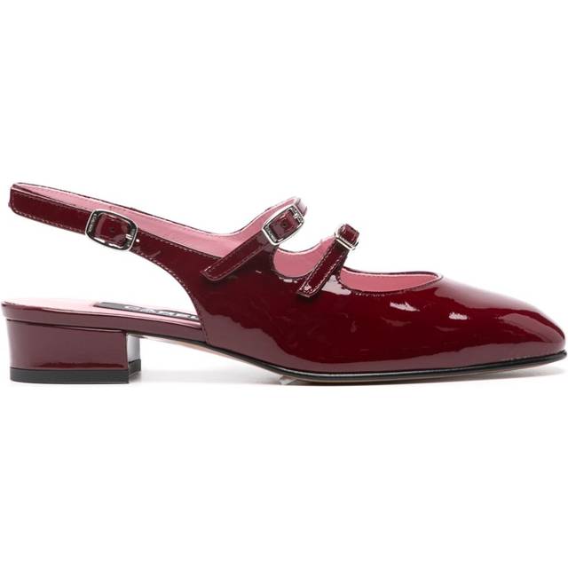 Carel Paris - Peche patent Mary Janes pumps - women - Calf Leather/Calf Leather/Patent Calf Leather - 37 - Red