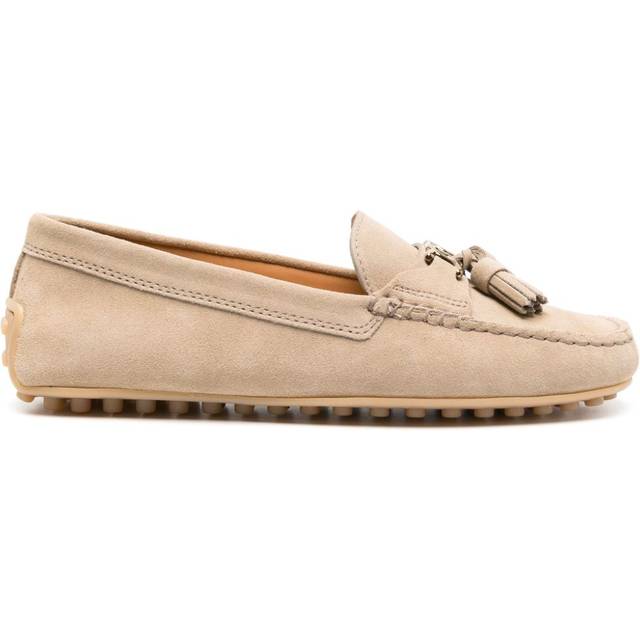 Tod's - Gommino suede loafers - women - Leather - 35.5 - Neutrals