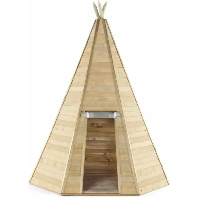 Plum Grand Wooden Teepee Hideaway, Brown