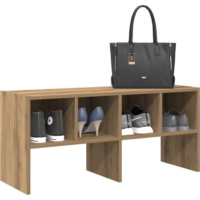vidaXL Shoe Rack Stackable Artisan Oak 89.5x30x40 cm - Brown