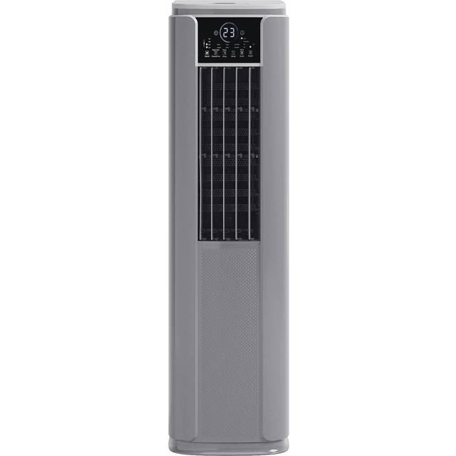 electriQ SupremeCool 10000 BTU Quiet Smart Portable Air Conditioner with Heat Pump - Grey