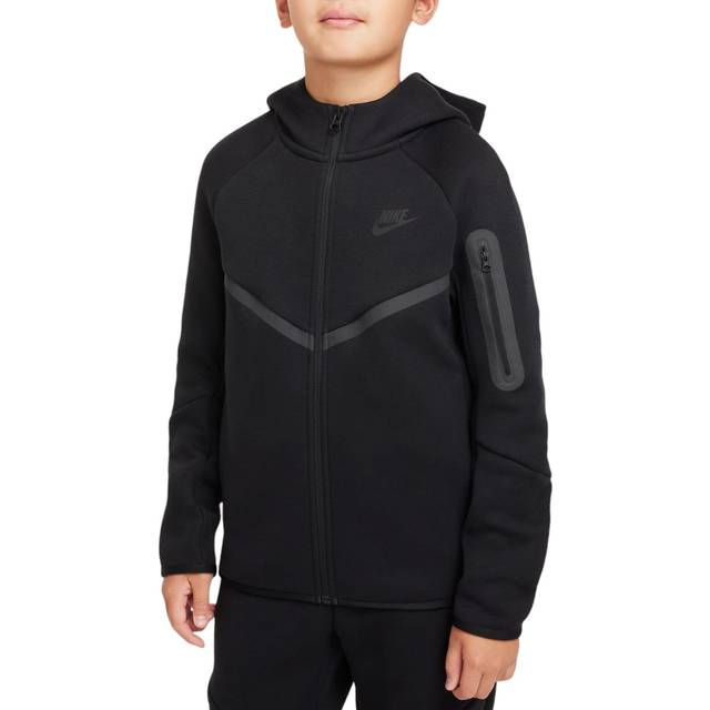 Nike Older Kids Tech Fleece Hoodie in Black | Medium