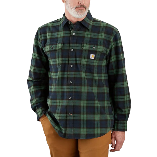 Carhartt Heavy Flannel L/S Plaid Shirt Frosted Balsam - L