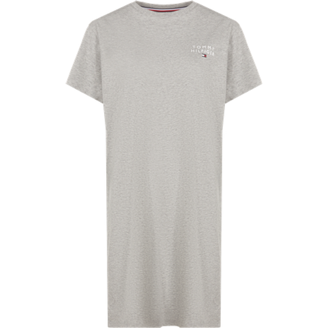 Tommy Hilfiger för kvinnor. UW0UW04526 Grå halvärmad nattlinne (S), Hemkläder, Bomull, Kort ärm (S)