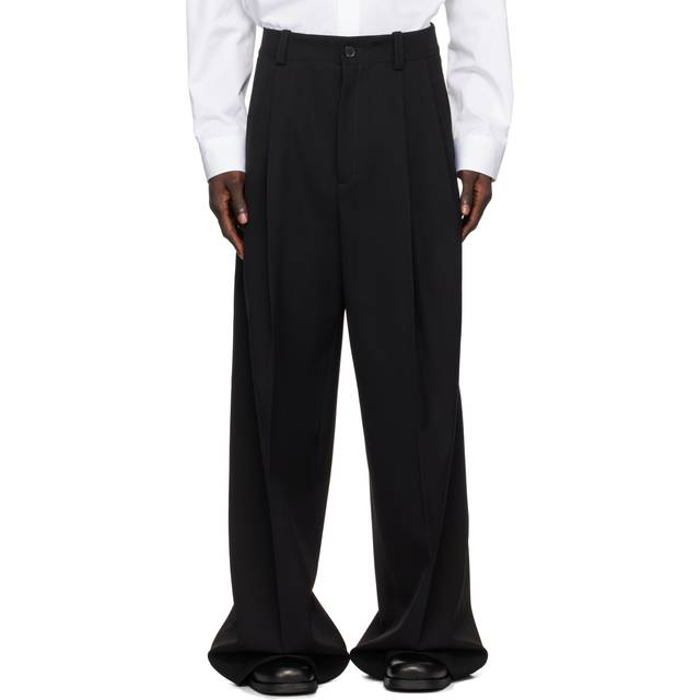 Off White, Wide Trousers, male, Black, M, Darted Tailored Trousers