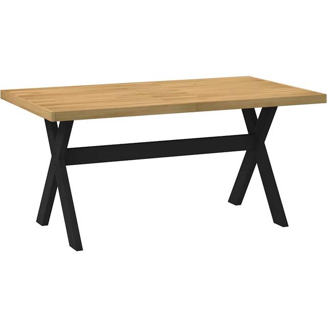 vidaXL Dining Table NOAIN X-Shaped Legs 160x90x75 cm Solid Wood Pine - Brown