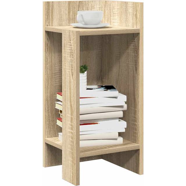 vidaXL Sidebord Med Hylde Sonoma 25,5 x 27 x 60 cm Sofabord