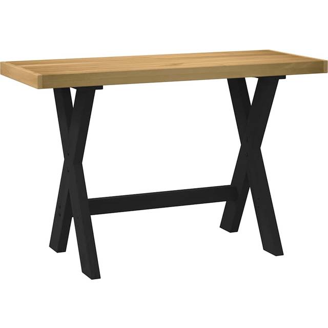 Skrivbord NOAIN X-formade ben 120x50x75 cm massiv furu