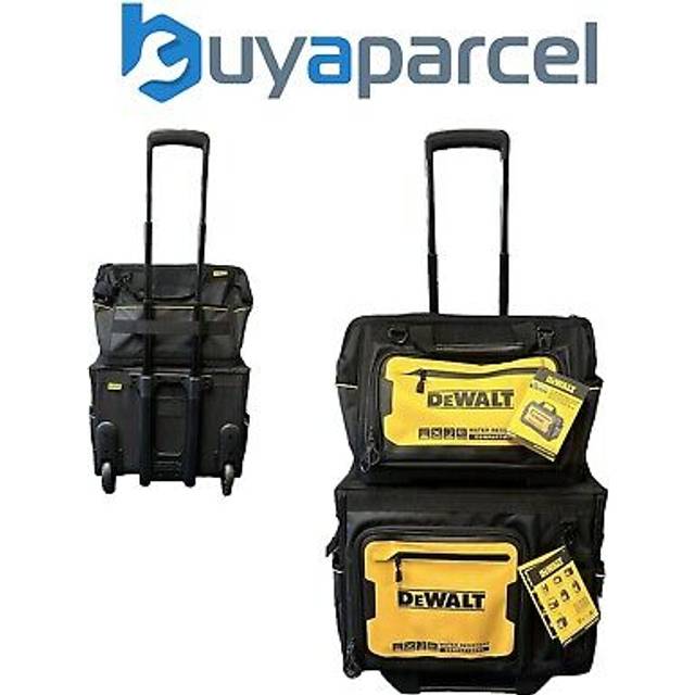 Pro Rolling Wheeled Tool Bag Case Soft Storage Stackable + 16'' Tool Bag - Dewalt