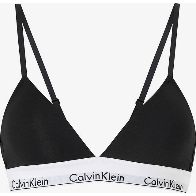 Modern Triangle Bra in Cotton Mix - Black