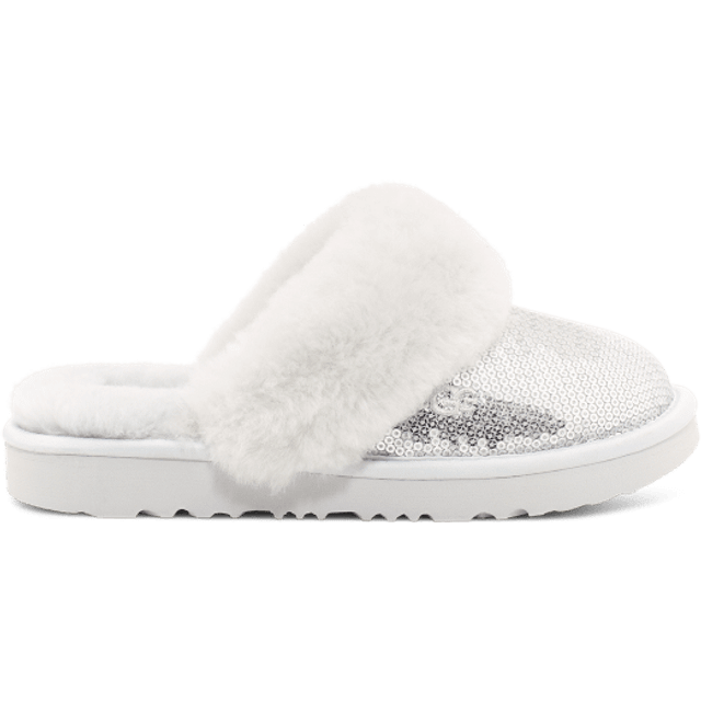 Girl's Cozy Ii Mirror Ball Slipper, Silver, 12 UK Child