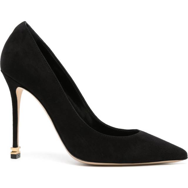 Elisabetta Franchi - 105mm metal-logo suede pumps - women - Suede - 38 - Black