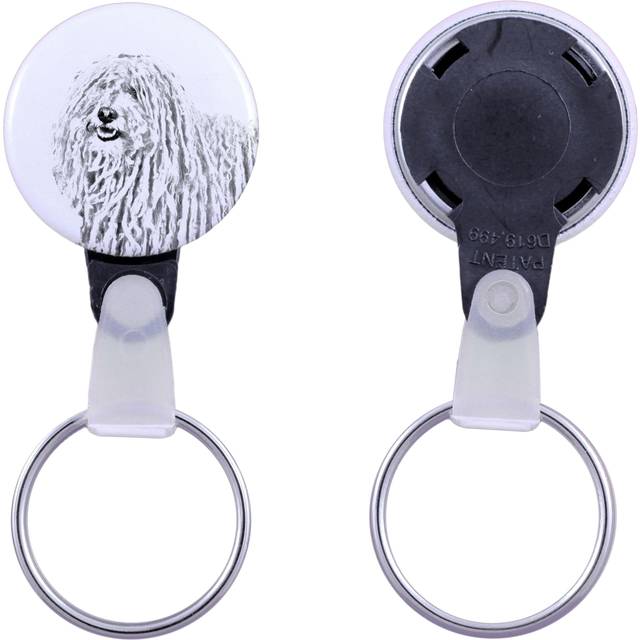 Puli, Hungarian Water Dog - keychain with a dog portrait, pendant with the brand's own Art-Dog graphics