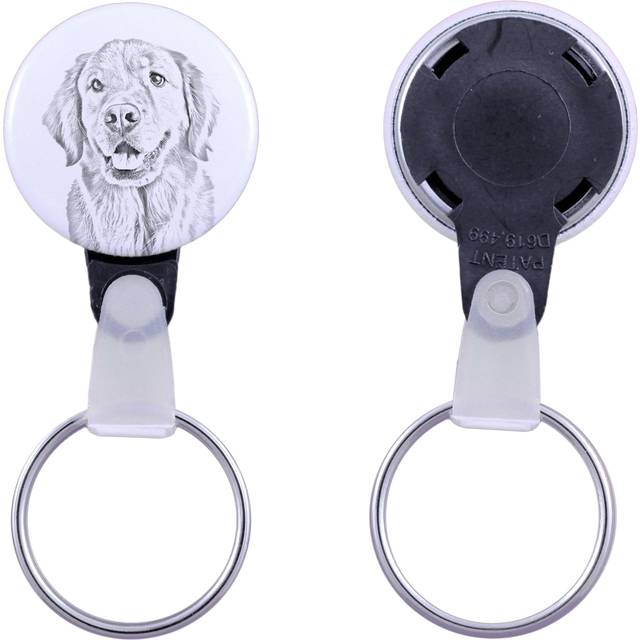 Golden Retriever - keychain with a dog portrait, pendant with the brand's own Art-Dog graphics