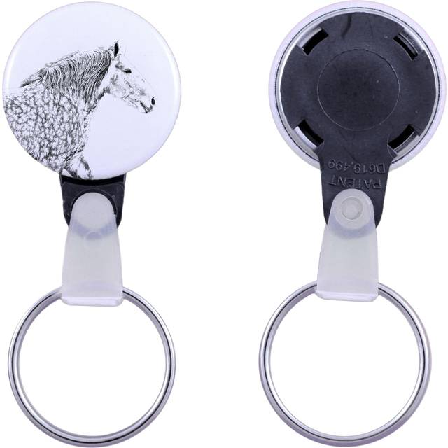 Percheron - unique keychain with a horse picture, handmade product, light and handy pendant from Art-Dog brand