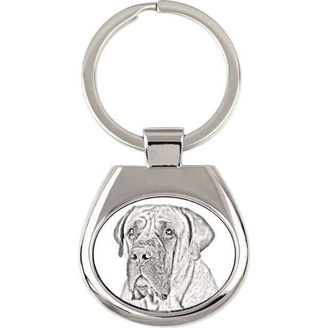 Boerboel, South African Mastiff - keychain with a dog, keychain with a print, personalized pendant from the Art-Dog brand silver