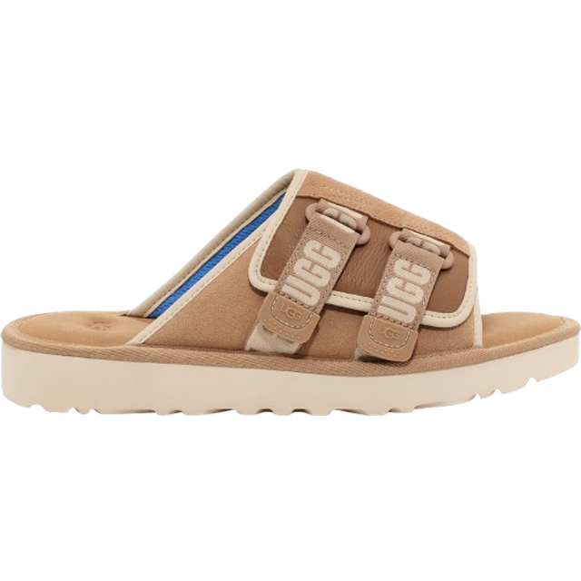 Ugg Mens Beige Oth Goldencoast Double-strap Suede Sliders Eur 46 / 12 Uk Men - BEIGE OTH