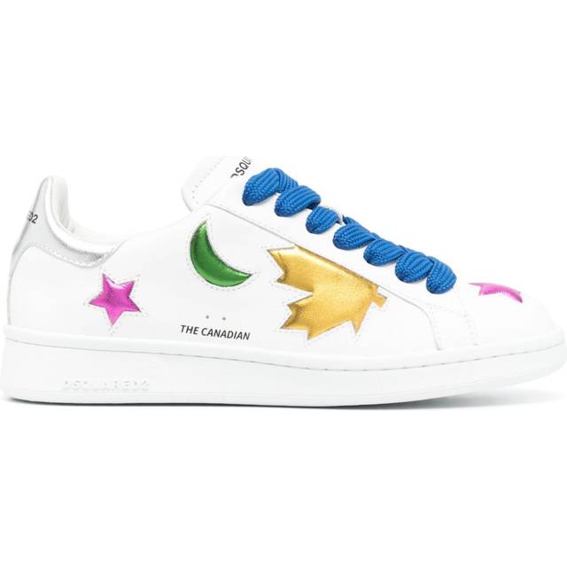 DSQUARED2 - multi-panel lace-up sneakers - women - Leather - 36 - White