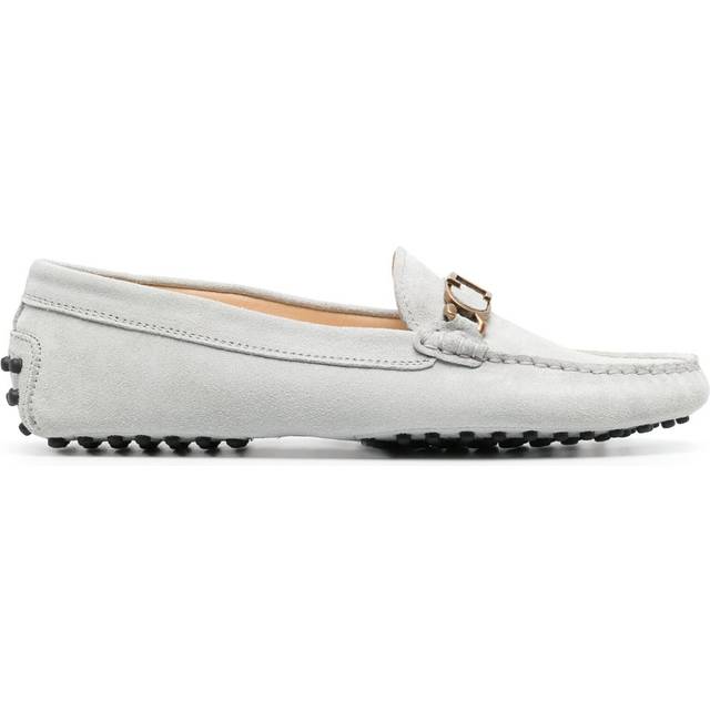 Tod's - Catenina Gommini loafers - women - Suede - 38 - Grey
