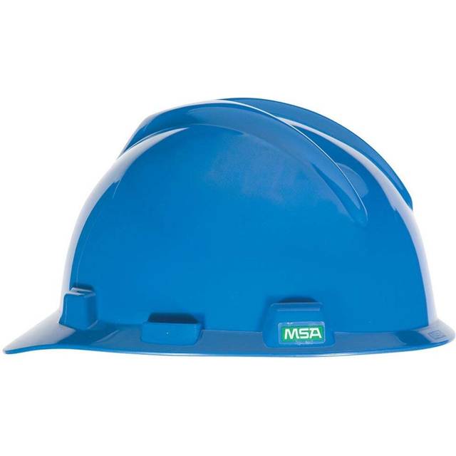 MSA 463943 V-gard cap Style Safety Hard Hat With Staz-on Pinlock Suspension Polyethylene Shell  Superior Impact Protection  Self Adjusting crown Strap