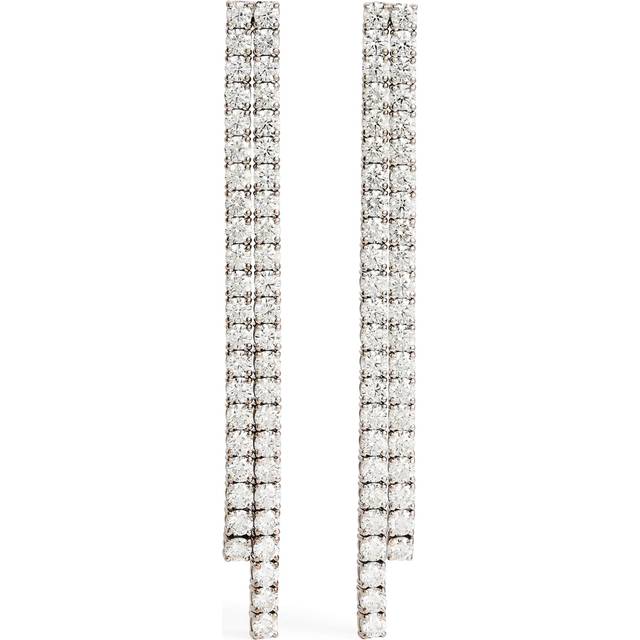 Shay White Gold and Diamond Tennis Drop Earrings - One size