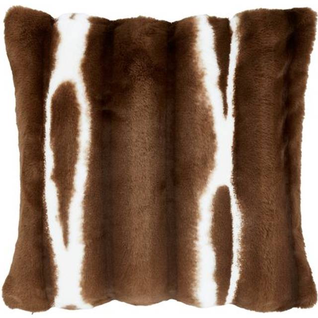 Flint Cosy Faux Fur Cushion - Chocolate - One Size - Catherine Lansfield
